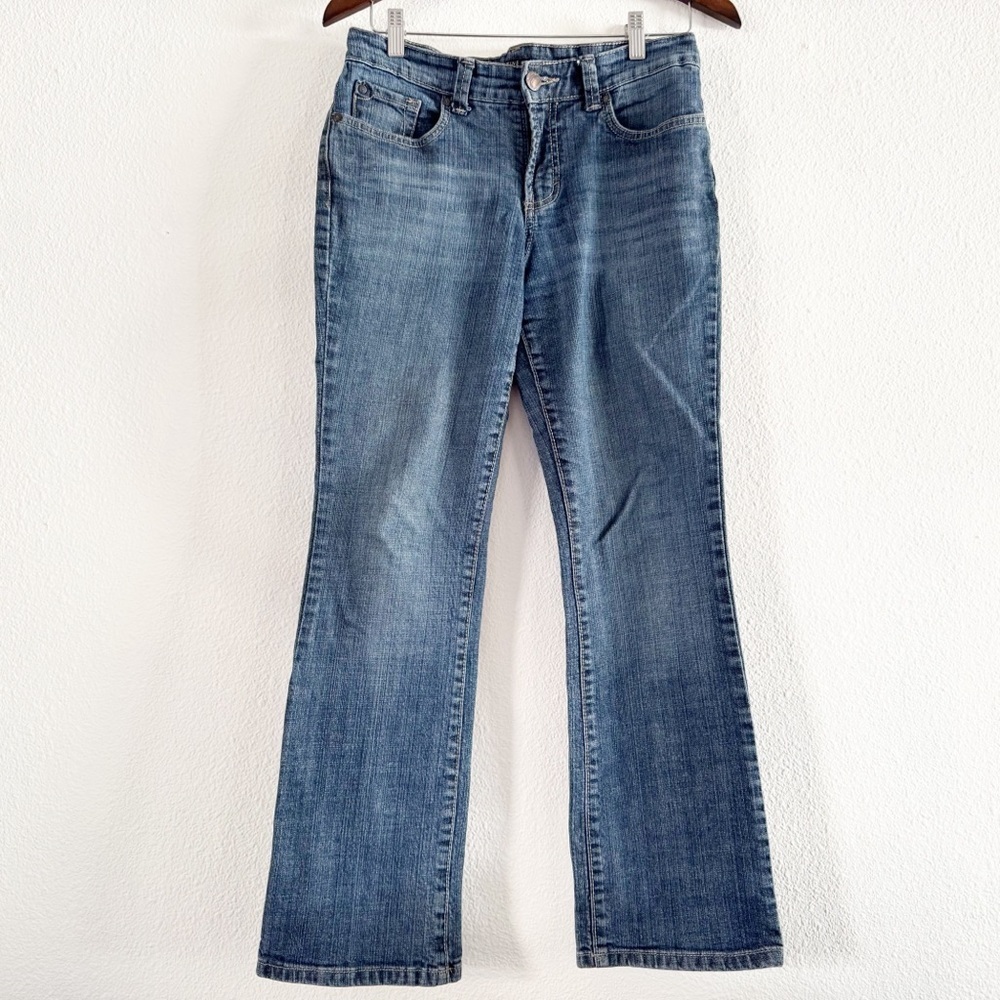 Nine West Y2K Jeans Denim Bootcut Medium Wash Mid Rise Zip Closure Size 6 / 27 - Picture 2 of 16